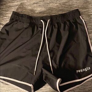 YoungLA Black Athletic Shorts